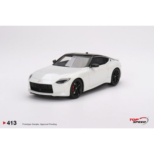 THIS ITEM IS AVAILABLE TO ORDER FROM OUR SUPPLIER - 1/18 TOP SPEED TS0413 NISSAN FAIRLADY Z VERSION ST 2023 EVEREST WHITE RHD