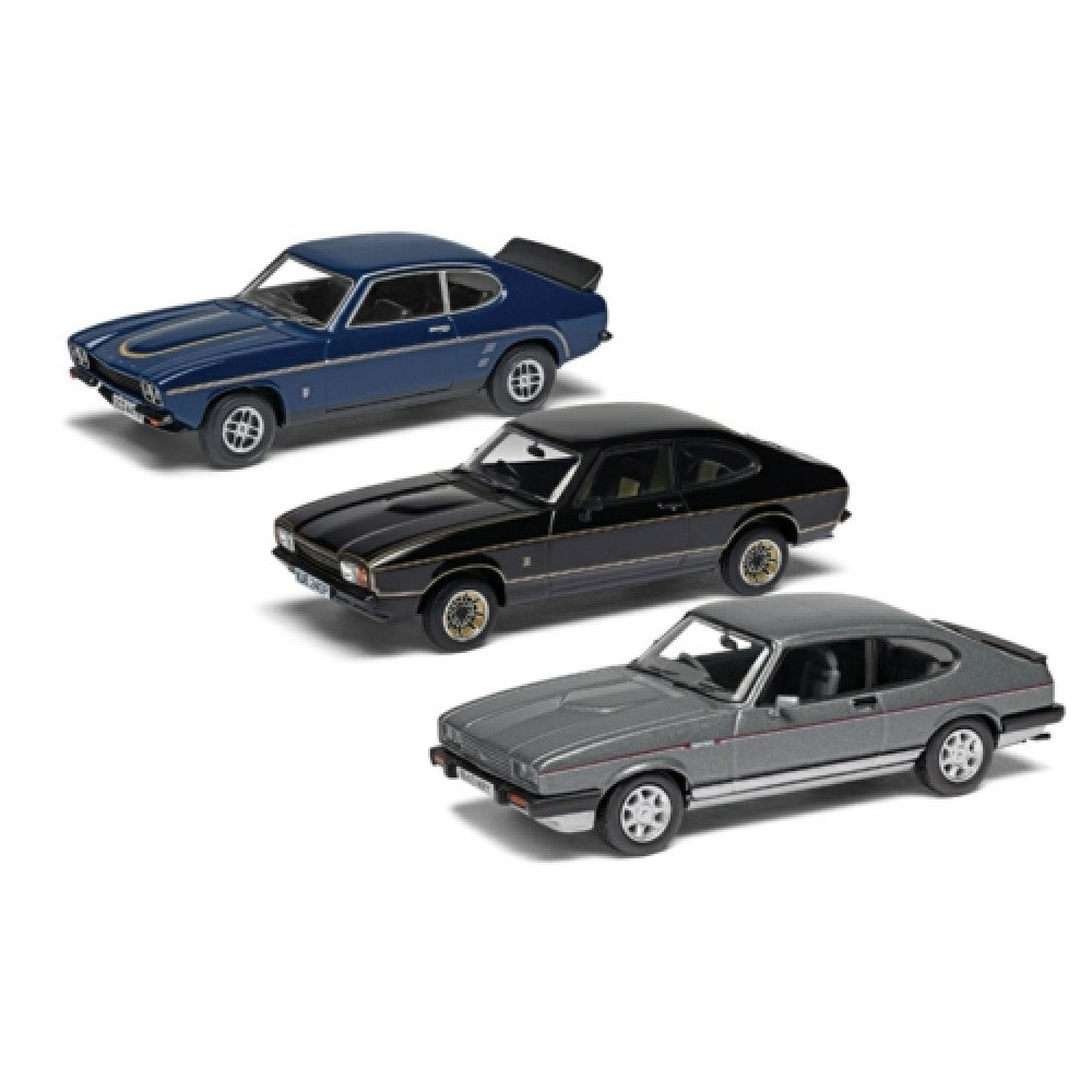 THIS ITEM IS AVAILABLE TO ORDER FROM OUR SUPPLIER - 1/43 CORGI VANGUARDS VC01302 FORD CAPRI SPORTING TRILOGY COLLECTION