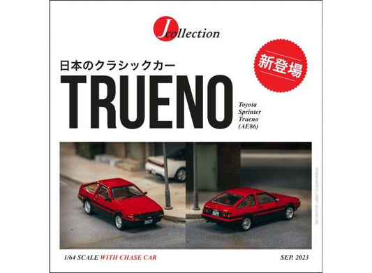 1/64 TARMAC / J-COLLECTION TC-JC64-001RD TOYOTA SPRINTER TRUENO AE86, RED/BLACK