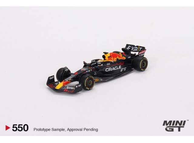 1/64 MINI GT MGT00550-L 2022 ORACLE RED BULL RACING RB18 #1 MAX VERSTAPPEN 3RD PLACE MONACO GRAND PRIX, BLUE/YELLOW/RED