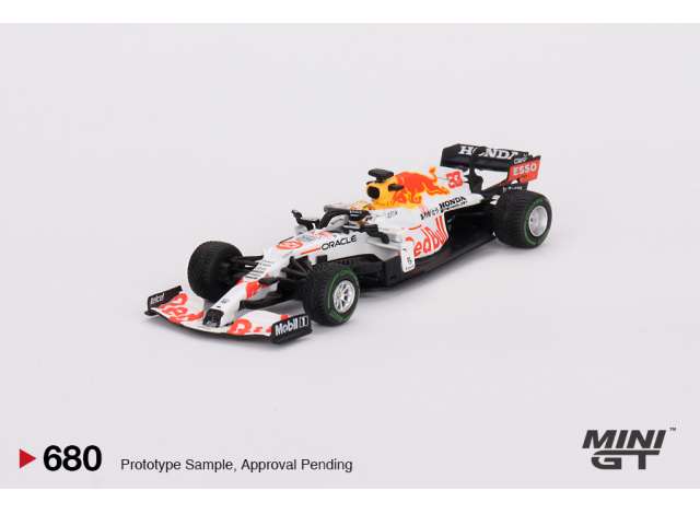 1/64 MINI GT MGT00680-L 2021 RED BULL RB16B #33 MAX VERSTAPPEN 2ND PLACE TURKISH GRAND PRIX, WHITE/RED/YELLOW