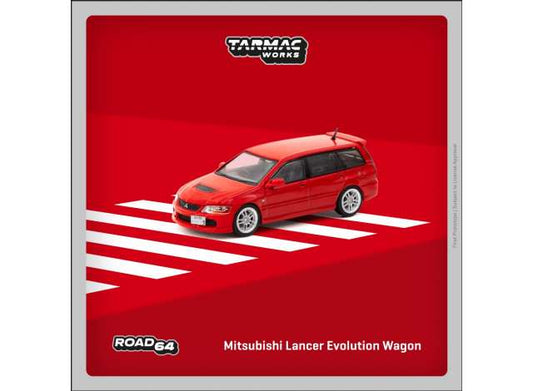 1/64 TARMAC TC-T64R042RE MITSUBISHI LANCER EVOLUTION WAGON, RED