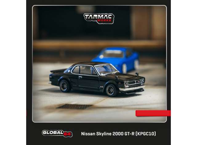 1/64 TARMAC TC-T64G043BK NISSAN SKYLINE 2000 GT-R KPGC10, BLACK