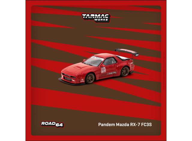 1/64 TARMAC TC-T64R066RE PANDEM MAZDA RX7 FC3S RED