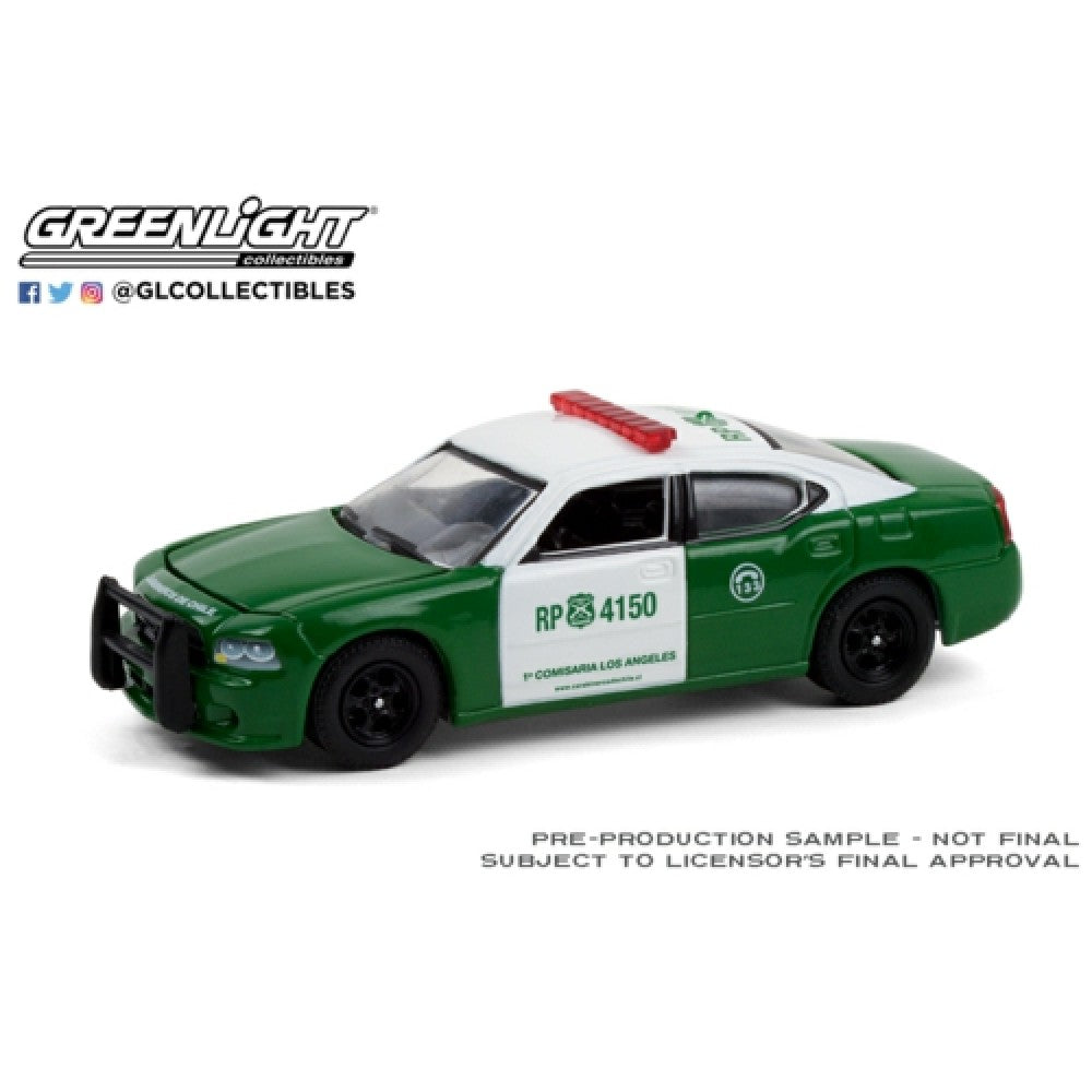 1/64 GREENLIGHT 30237 DODGE CHARGER POLICE - CARABINEROS DE CHILE (HOBBY EXCLUSIVE)