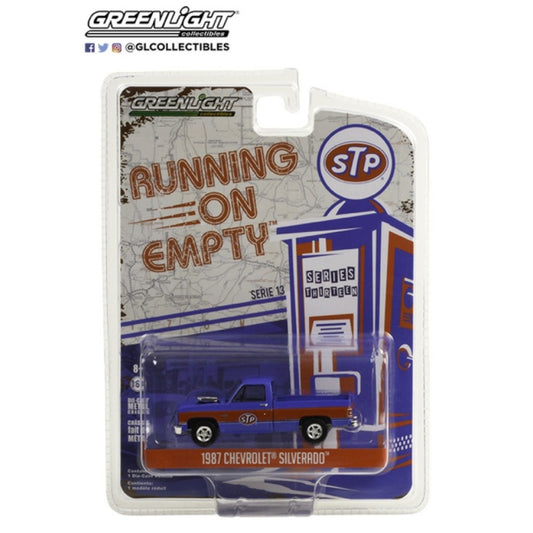 1/64 GREENLIGHT 41130-C RUNNING ON EMPTY SERIES 13 - 1987 CHEVROLET SILVERADO STP