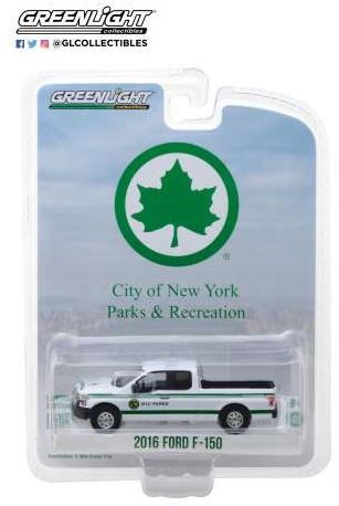 1/64 GREENLIGHT GL35100-E 2016 FORD F-150 NYC PARKS