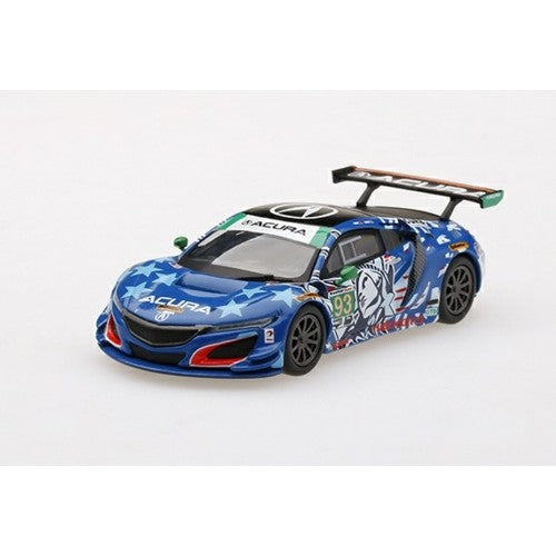 1/64 MINI GT MGT00072-L ACURA NSX GT3 NO.93 STATUE OF LIBERTY 2017 IMSA WATKINS LHD