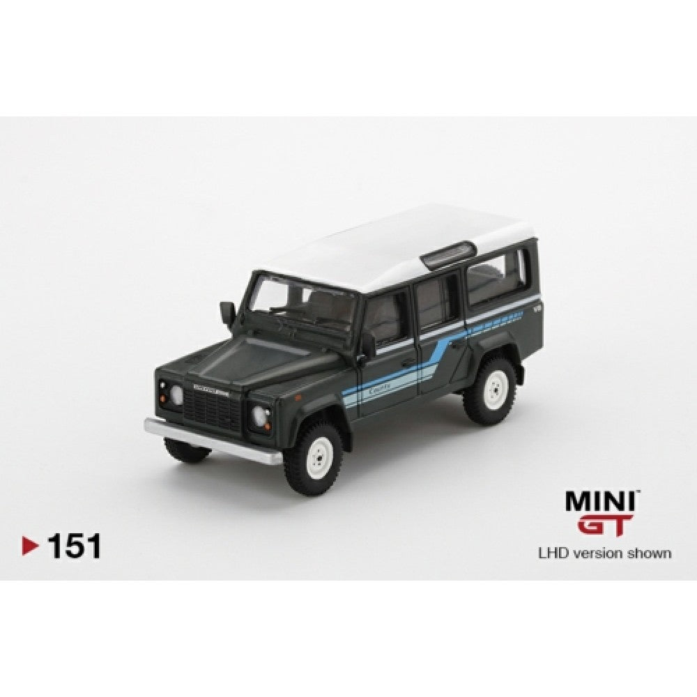 1/64 MINI GT MGT00151-L LAND ROVER DEFENDER 110 1985 COUNTY STATION WAGON GREY LHD