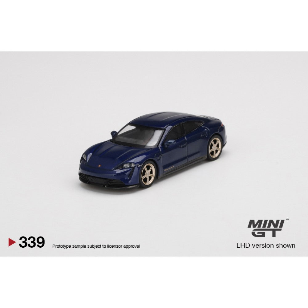 1/64 MINI GT MGT00339-L PORSCHE TAYCAN TURBO S GENTIAN BLUE METALLIC (LHD)