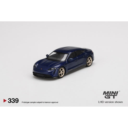 1/64 MINI GT MGT00339-R PORSCHE TAYCAN TURBO S GENTIAN BLUE METALLIC (RHD)