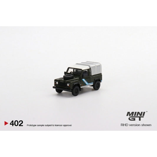 1/64 MINI GT MGT00402-L LAND ROVER DEFENDER 90 PICKUP BRONZE GREEN LHD