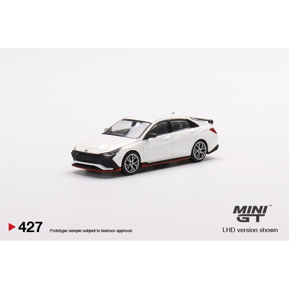 1/64 MINI GT MGT00427-L HYUNDAI ELANTRA N CERAMIC WHITE LHD