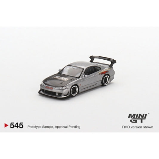 1/64 MINI GT MGT00545-R NISSAN SILVIA TOP SECRET (S15) SILVER (RHD)