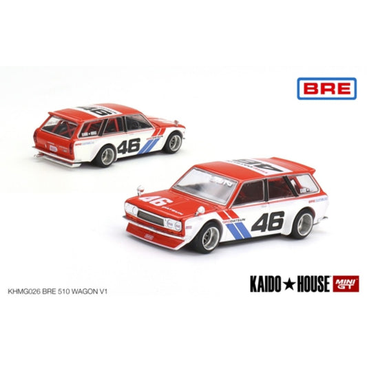 1/64 MINI GT MGTKHMG026 DATSUN KAIDO 510 WAGON BRE V1 RHD (KAIDOHOUSE X MINIGT)