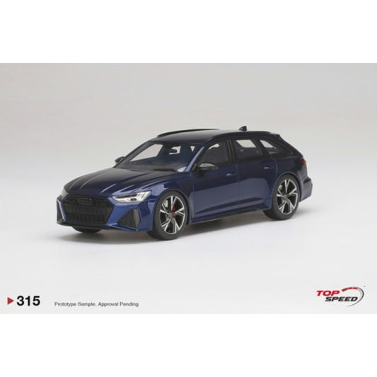 THIS ITEM IS AVAILABLE TO ORDER FROM OUR SUPPLIER - 1/18 TOP SPEED TS0315 AUDI RS 6 AVANT CARBON BLACK NAVARRA BLUE METALLIC