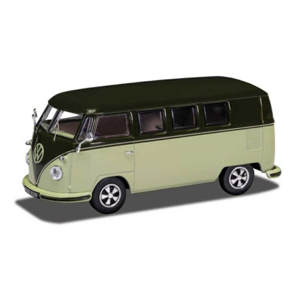 THIS ITEM IS AVAILABLE TO ORDER FROM OUR SUPPLIER - 1/43 CORGI VANGUARDS VA14502 VOLKSWAGEN CAMPERVAN TYPE 2 (T1) - PALM GREEN AND SAND GREEN